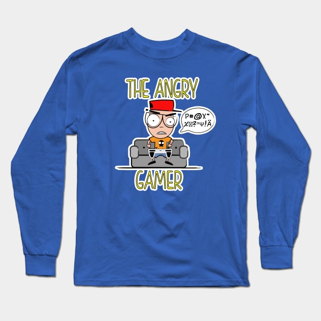 The Angry Gamer Long Sleeve T-Shirt by Lazy Boy sketch